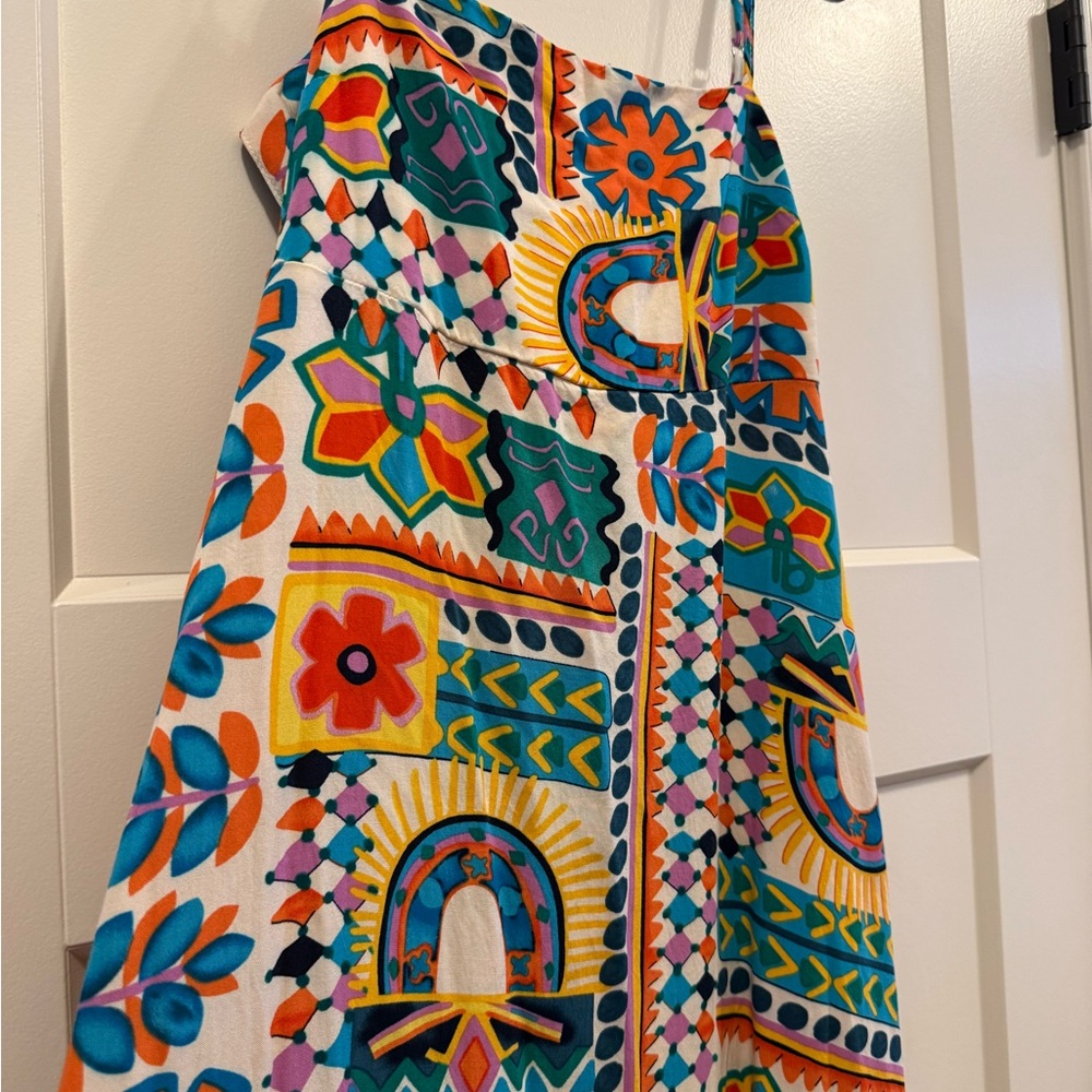 Anthropologie Multicolor Patchwork Maxi Sundress with Spaghetti Straps